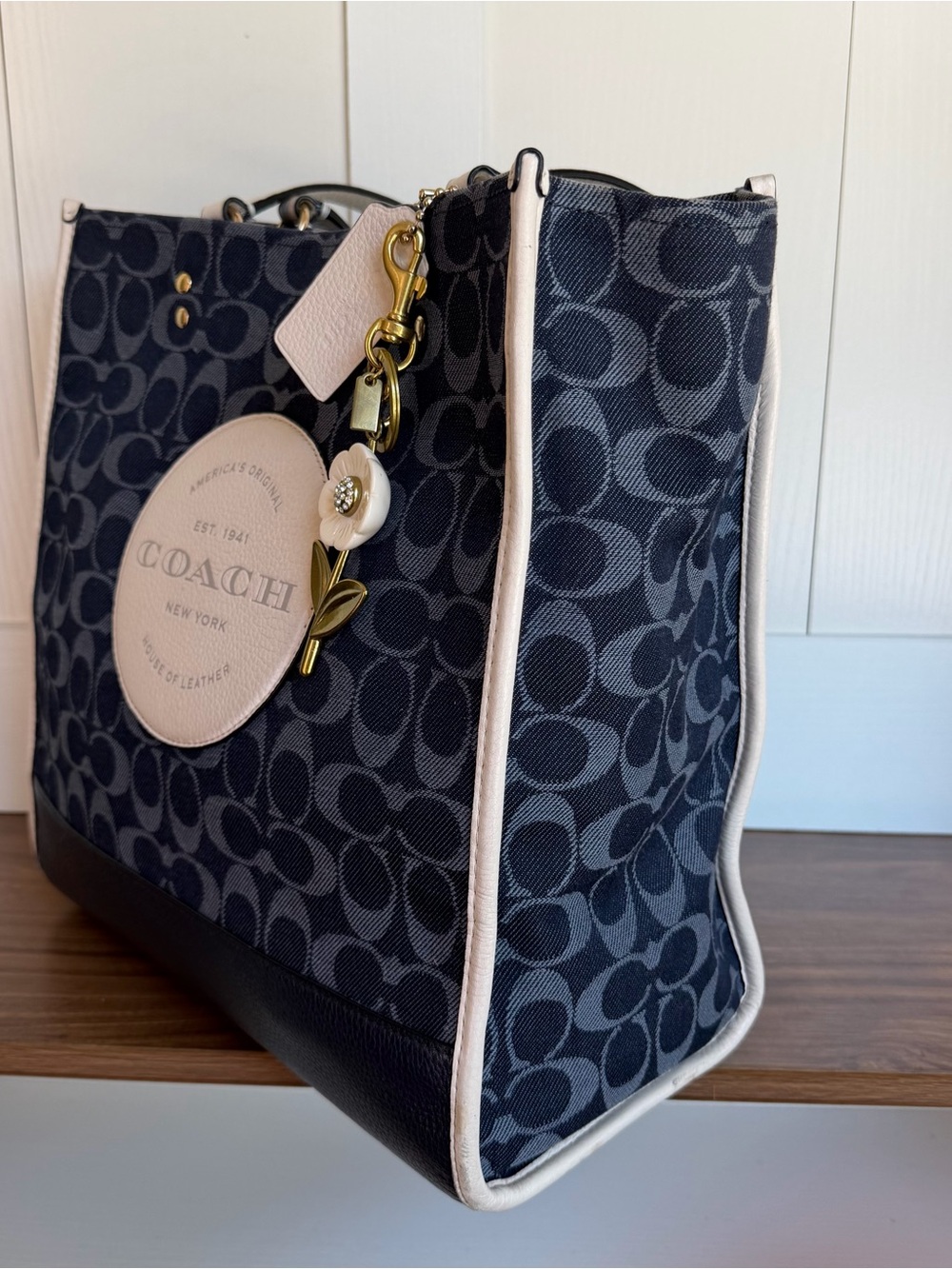 Coach Dempsey Denim Tote Bag - Picture 5 of 9